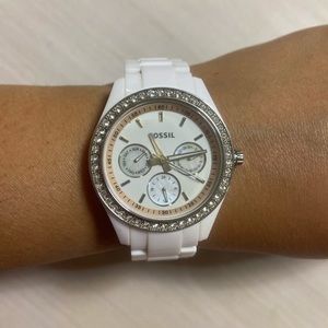 Fossil white watch